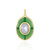 Ciondolo in argento con Calcedonio Verde (KM by Juwelo)