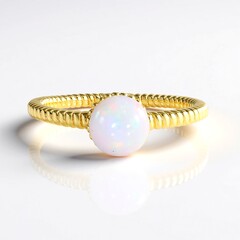 Anello in argento con Opale di Welo (de Melo Essence)