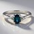 Anello in argento con Cianite Blu Foglia di Tè