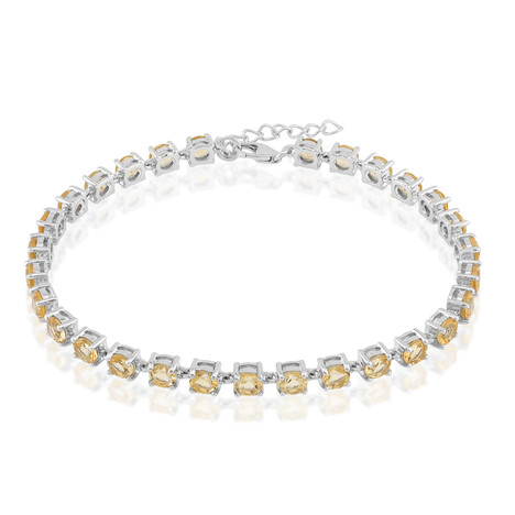 Zilveren armband met citrienstenen