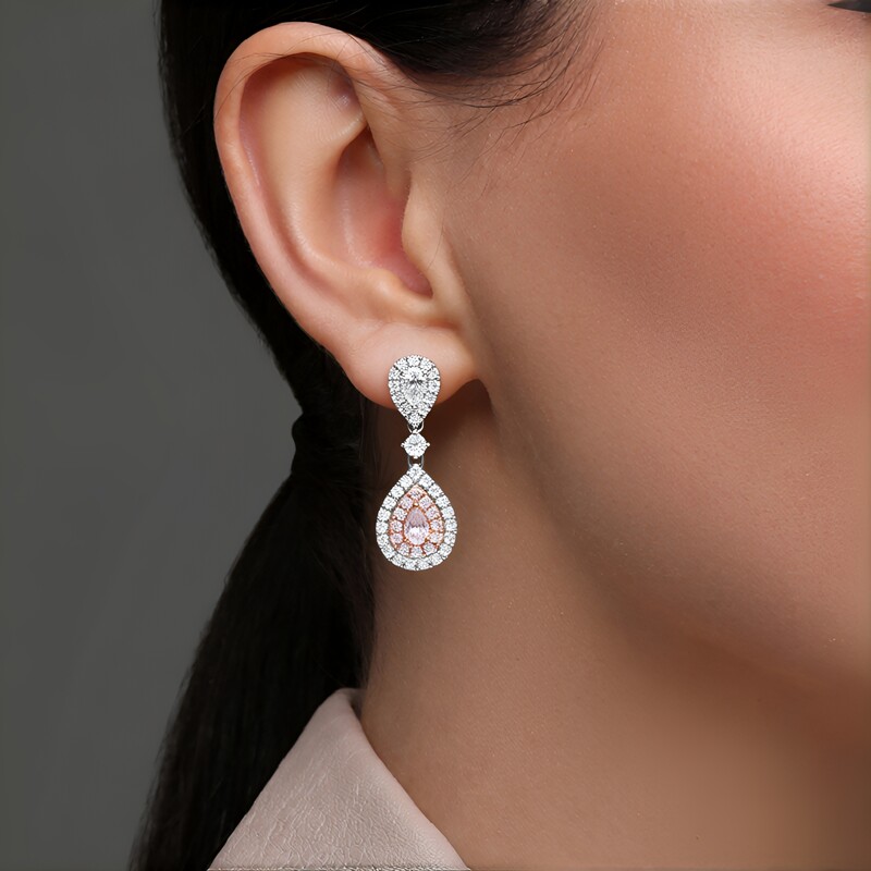 Pendientes en oro con Diamante SI1 (H) (CIRARI)