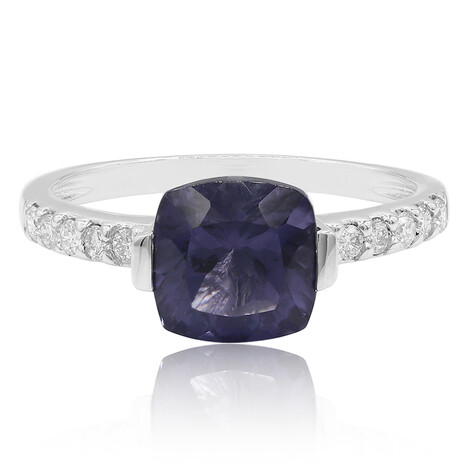 Blaubeer-Quarz-Goldring