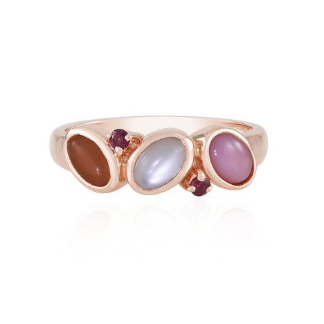 Anillo en plata con Piedra de Luna blanca (KM by Juwelo)