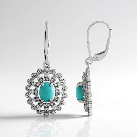 Orecchini in argento con Turchese