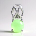 Ciondolo in argento con Crisoprasio Imperiale