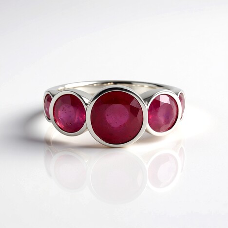 Anello in argento con Zaffiro Rosa del Madagascar (de Melo Essence)