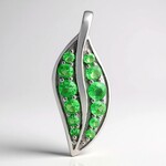 Ciondolo in argento con Tsavorite AAA del Kenia