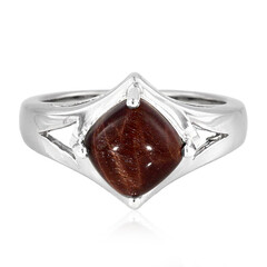 Bague en argent et Œil-de-tigre rouge