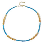 Edelstein-Silberhalskette