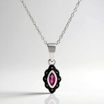 Collana in argento con Rodolite