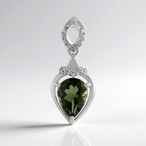 Ciondolo in argento con Moldavite