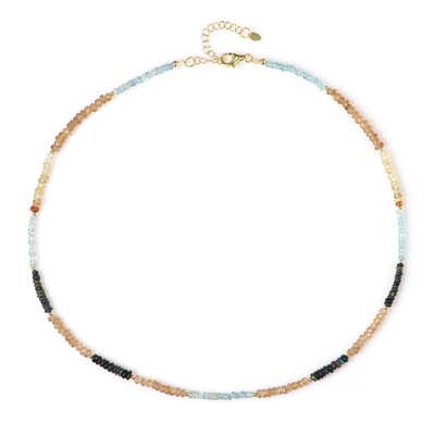 Brown Zircon Silver Necklace