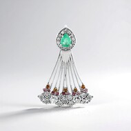 Ciondolo in argento con Smeraldo Colombiano (SAELOCANA)