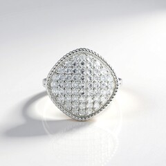 Anello in argento con Topazio Bianco
