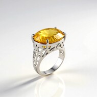 Anello in argento con Fluorite Gialla