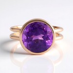Bague en argent et Améthyste du Maroc