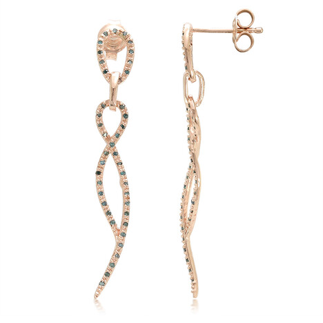 Pendientes en plata con Diamante fantasía