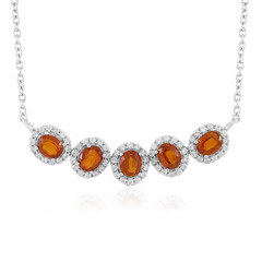 Collana in argento con Cianite Arancione