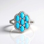 Anello in argento con Turchese Sleeping Beauty (Faszination Türkis)