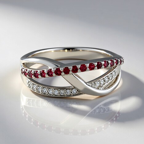 Anello in argento con Spinello Rosso