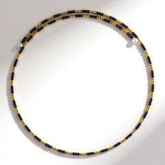 Collana rigida in acciaio con Ematite Dorata (Riya)
