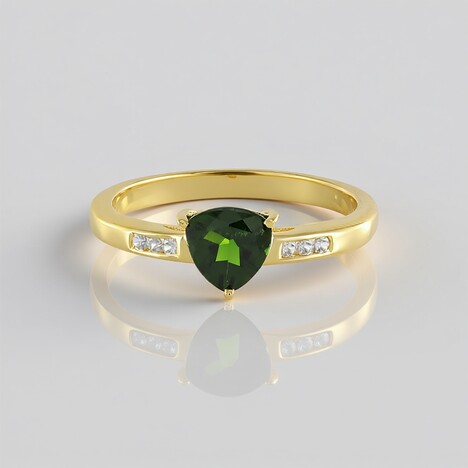 Anello in argento con Diopside Russo