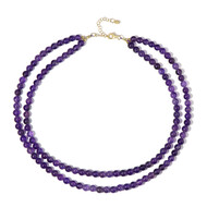 Sambia-Amethyst-Silberhalskette