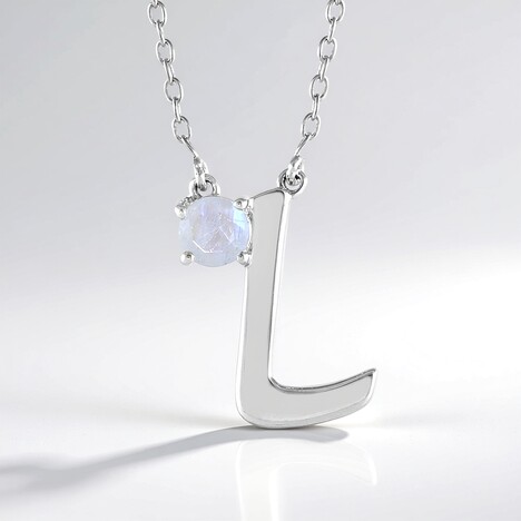 Collana in argento con Pietra di Luna Arcobaleno