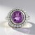 Bague en argent et Améthyste Rose de France