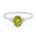 Anillo en plata con Turmalina cuprífera