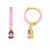 Orecchini in argento con Topazio Rosa