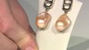 Pendientes en plata con Perla naranja Freshwater (TPC)