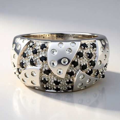 Anello in argento con Topazio Bianco