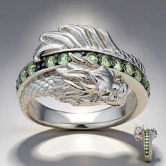 Anello in argento con Peridoto (Adela Silber)