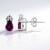 Magenta Garnet Silver Earrings