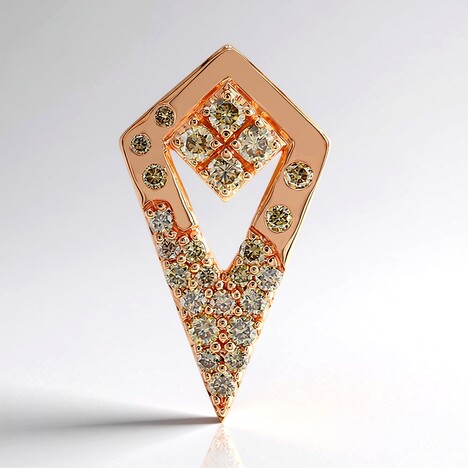 Pendentif en or et Diamant rose de France SI1 d'Argyle  (Annette)