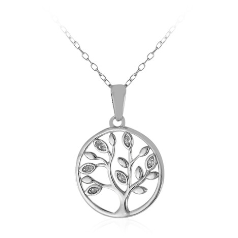 Collier en argent et Topaze blanche