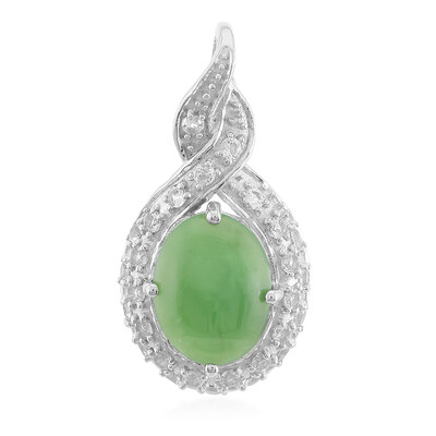 Pendentif en argent et Chrysoprase impériale