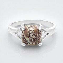 Anello in argento con Diaspro Dentritico Sonora