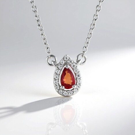 Collana in argento con Rubino Tanzania