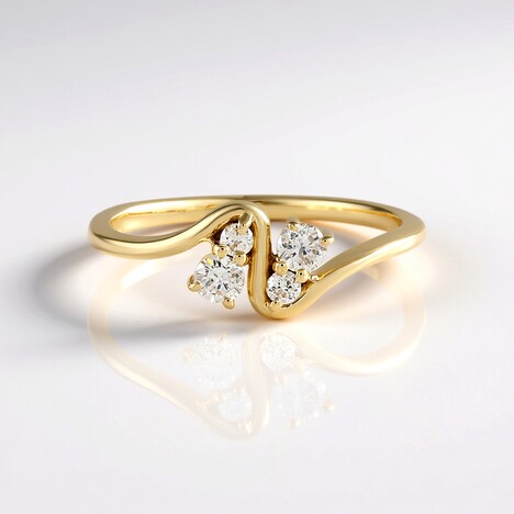 Anello in oro con Diamante I2 (H) (de Melo Gold)