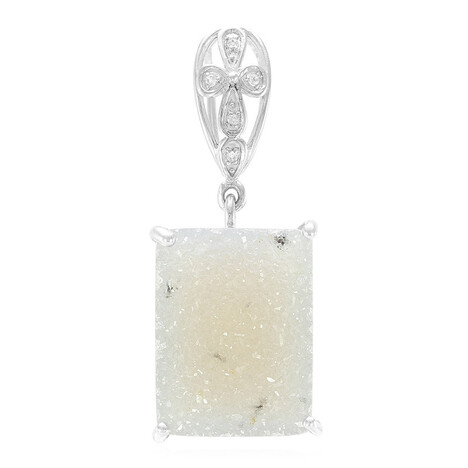 Glitzer-Achat-Silberanhänger