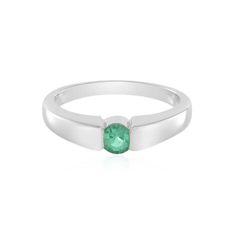 Bague en argent et Emeraude de Colombie