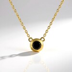 Collana in argento con Diamante Nero