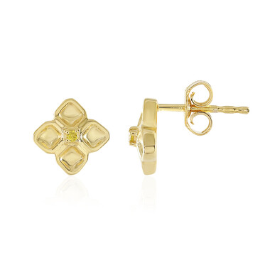 Orecchini in argento con Diamante Giallo I2