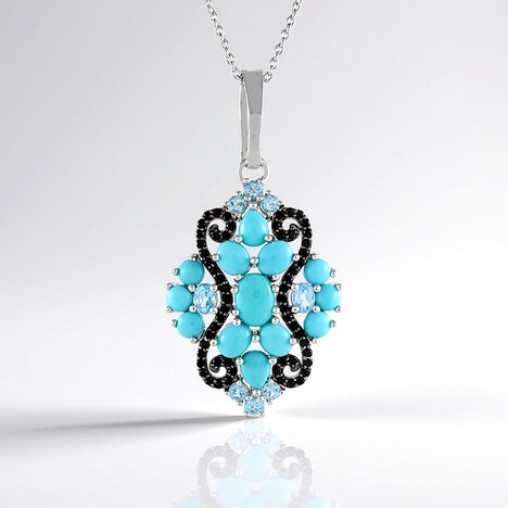 Collana in argento con Turchese Arizona