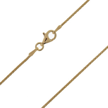 Silber-Zopfkette - 90 cm - 5,17 g - vergoldet
