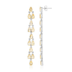 Boucles d'oreilles en argent et Citrine