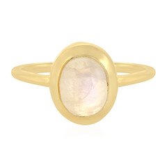 Anello in argento con Pietra di Luna Arcobaleno