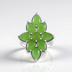 Anello in argento con Giada Canadese
